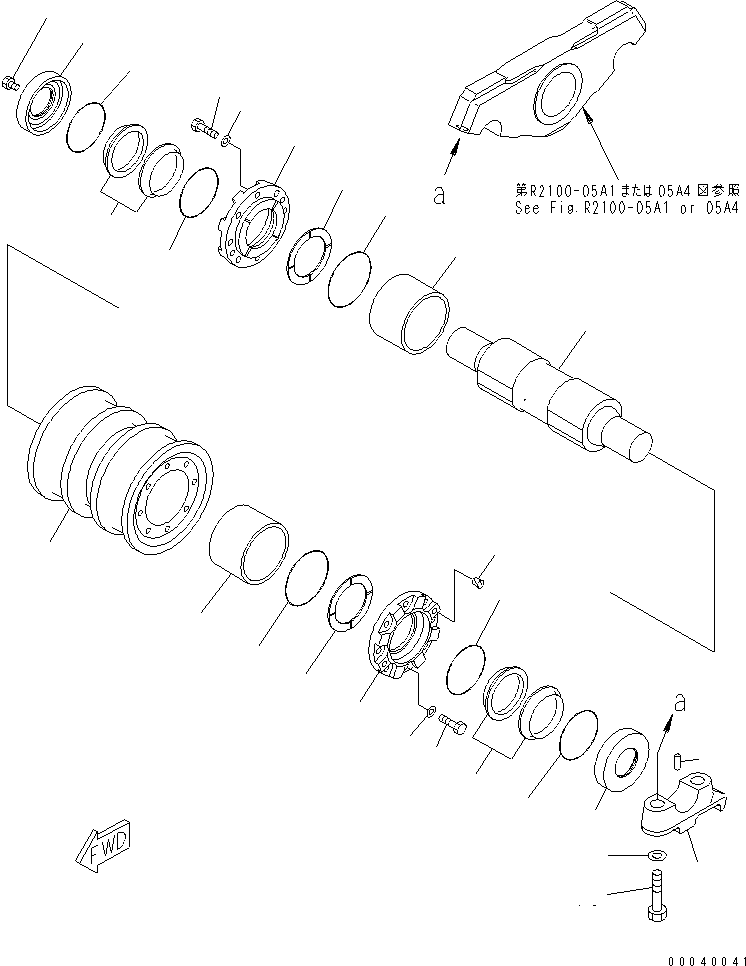 Опорный каток в сборе 17M-30-01331 KOMATSU