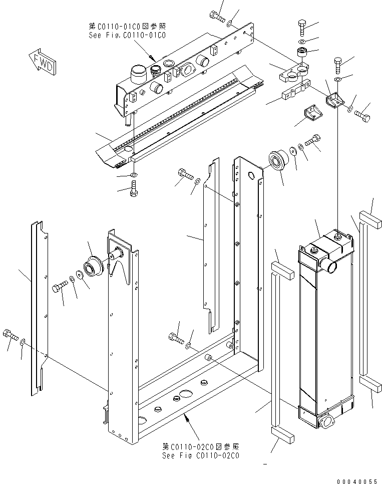 Core, After Cooler 154-03-75321 KOMATSU