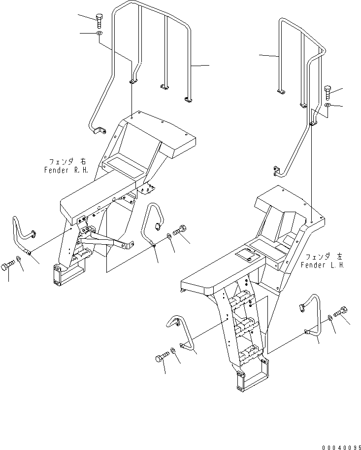 HANDRAIL,L.H. 421-54-45110 KOMATSU