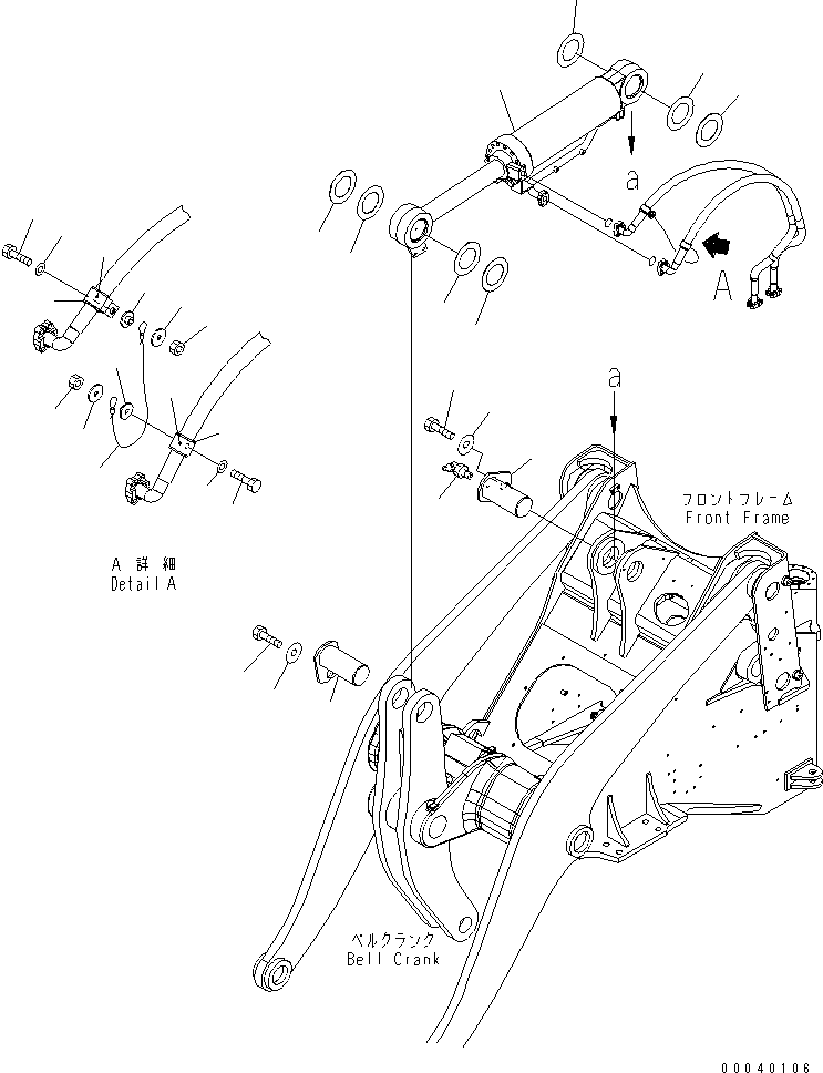 CYLINDER SUB ASS'Y,(SEE FIG. Y1620-11A2) (707-01-XT322) KOMATSU