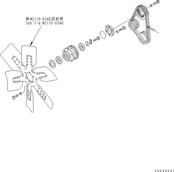 Комплект клиновых ремней 04122-22579 KOMATSU