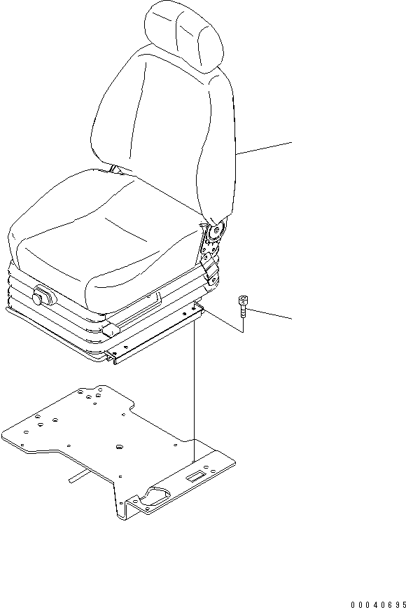 OPERATOR SEAT (AIR SUSPENSION) 20Y-57-41700 KOMATSU