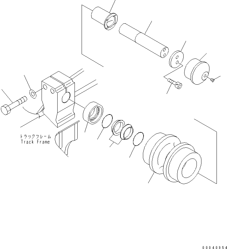 Carrier Roller Assembly 20Y-30-08091 KOMATSU