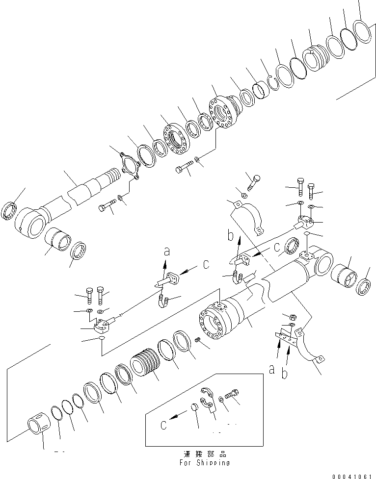 Цилиндр в сборе 707-01-0J331 KOMATSU