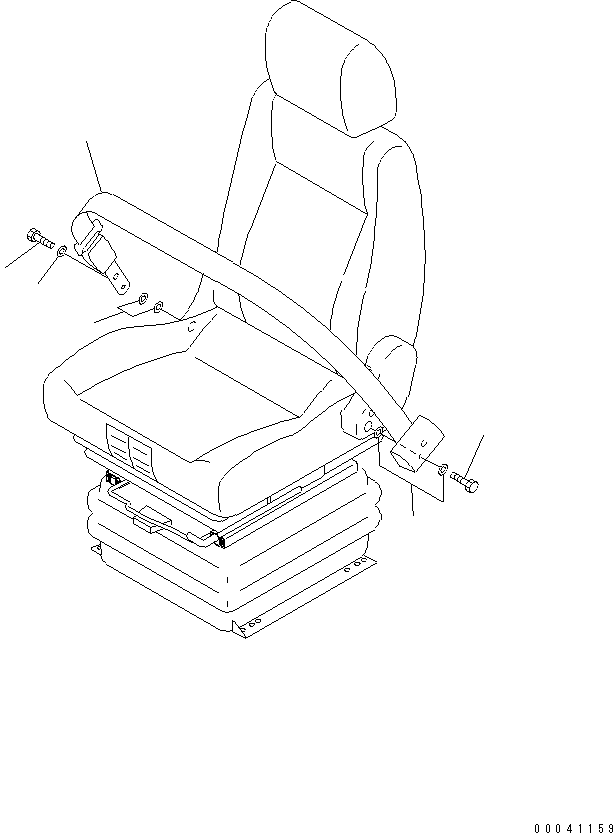 Seat Belt Kit 17A-57-21203 KOMATSU