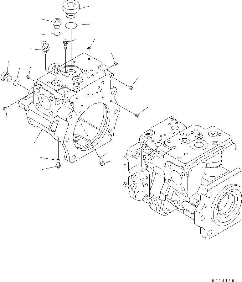 Case Assembly, Rear (708-2G-04230) KOMATSU
