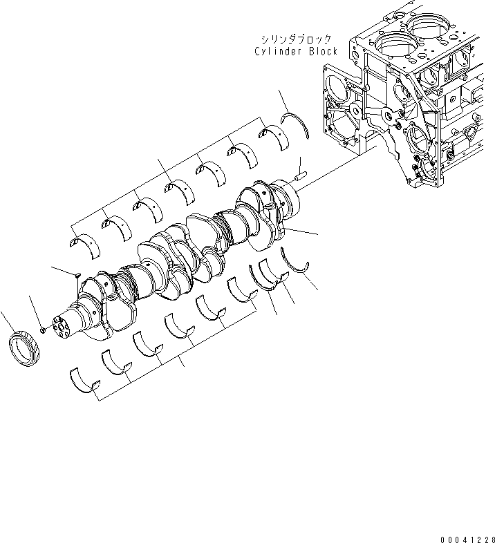 Коренной вкладыш в сборе 6210-29-8010 KOMATSU