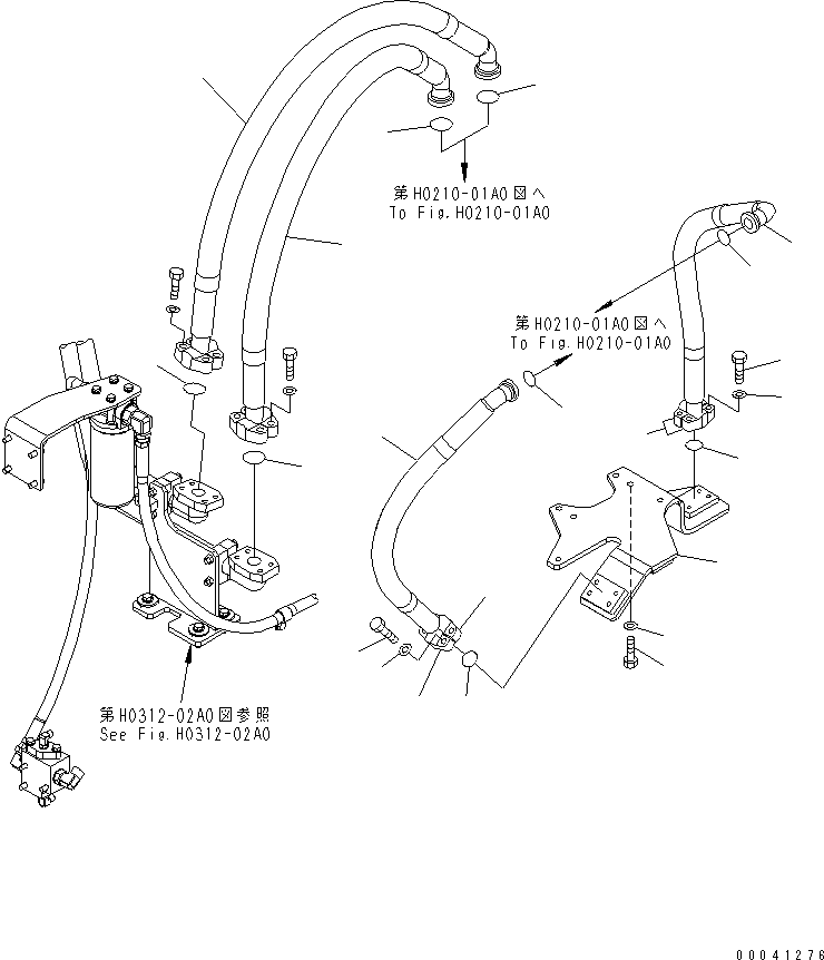 Шланг фланцевого типа 07083-01416 KOMATSU