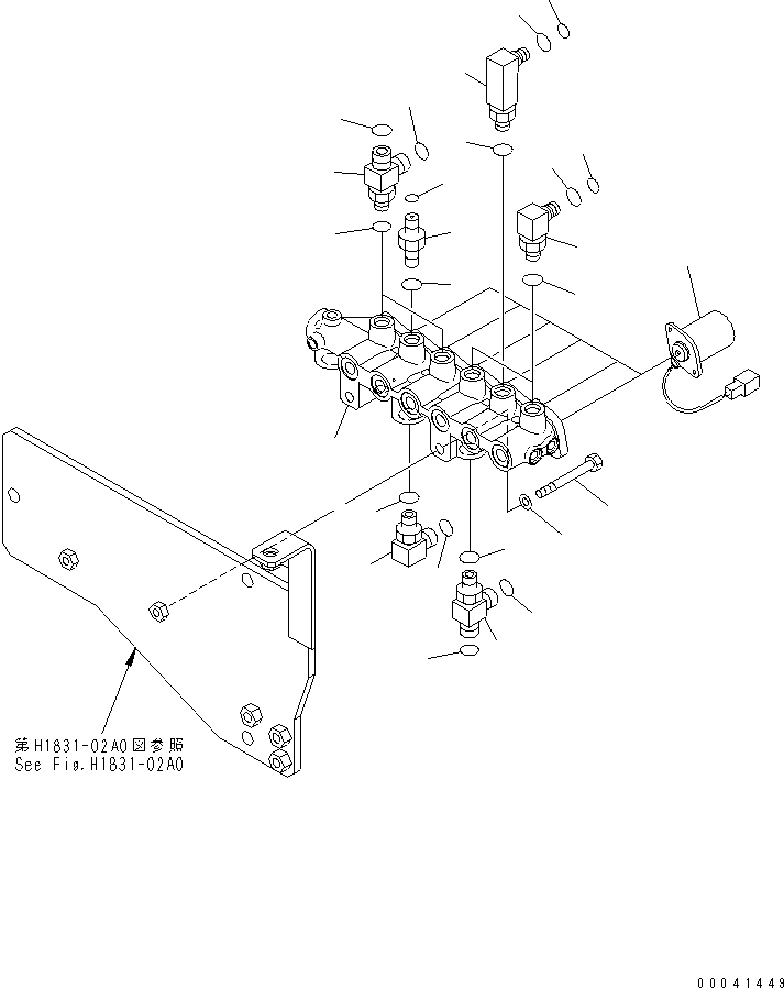 SOLENOID ASS'Y,(SEE FIG. Y1860-01A0) (209-60-41310) KOMATSU