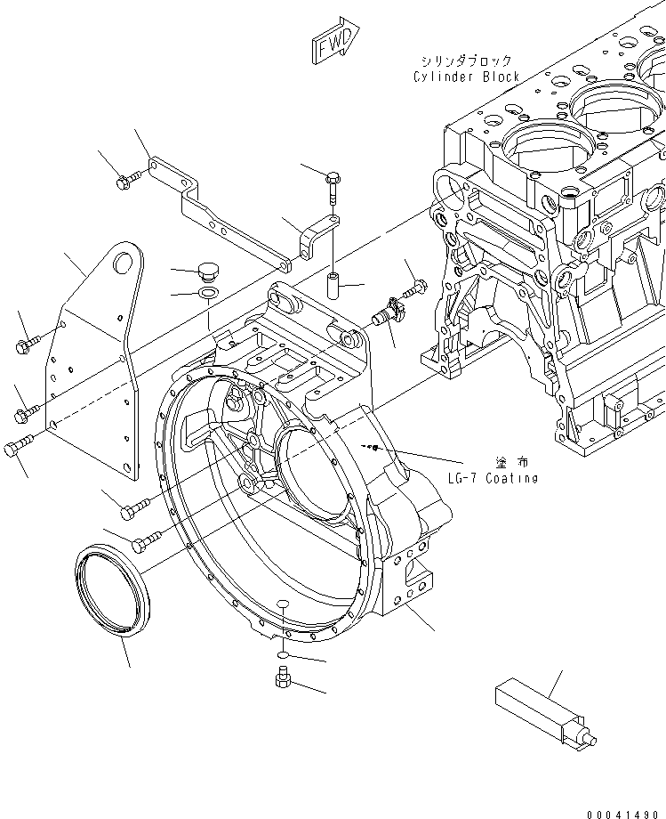 Картер маховика 6261-21-4720 KOMATSU