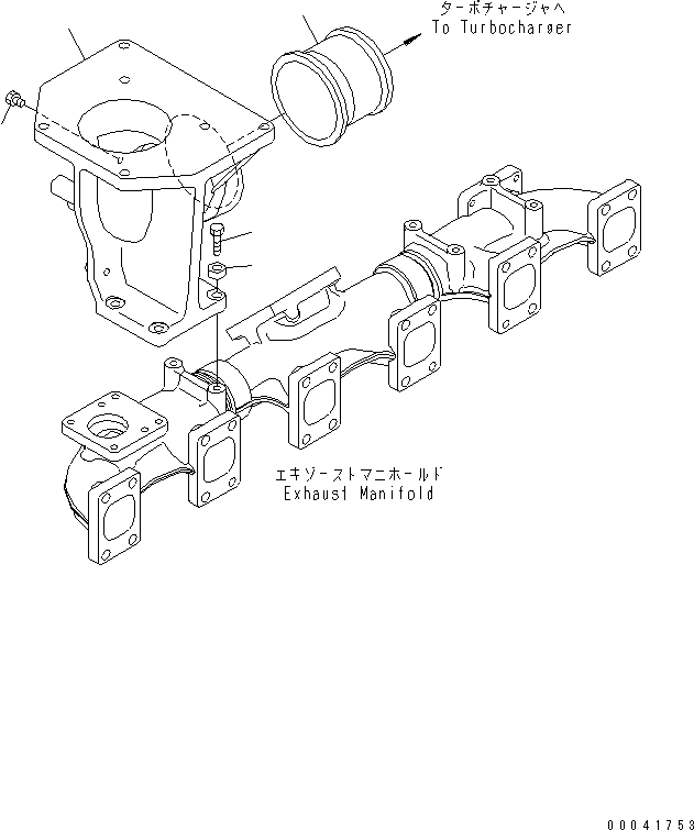 Elbow, Exhaust 6261-11-5540 KOMATSU