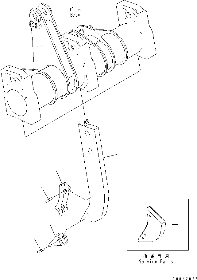 Shank 17A-78-43121 KOMATSU