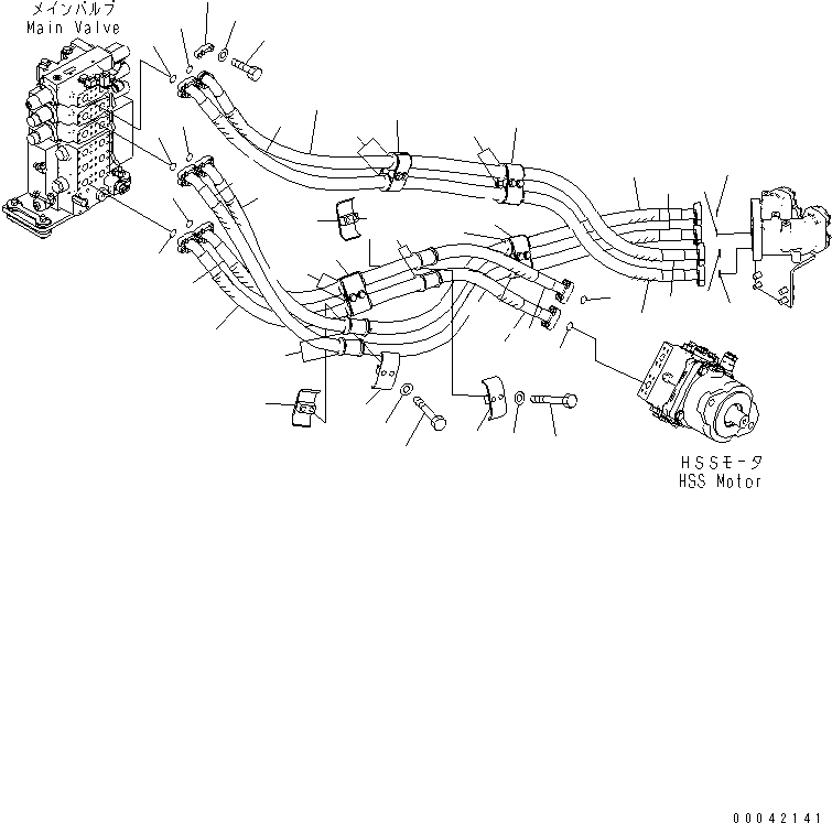 Шланг 17A-61-41680 KOMATSU
