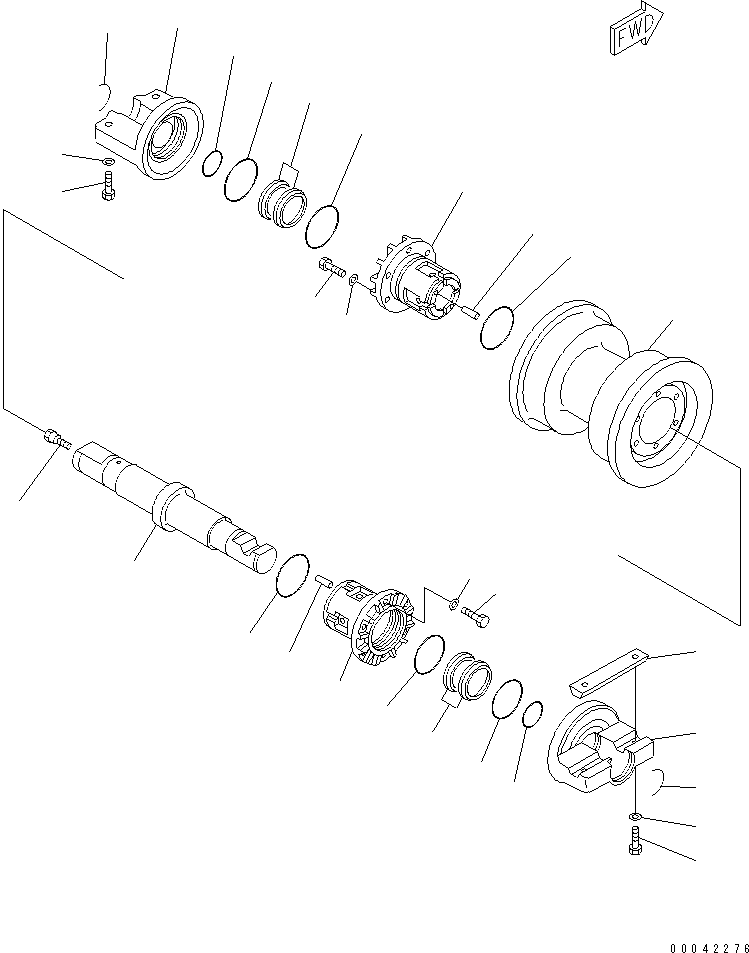 ROLLER,SINGLE FLANGE 150-30-25115 KOMATSU