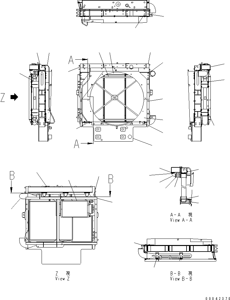 Конденсатор кондиционера в сборе 56D-07-21100 KOMATSU