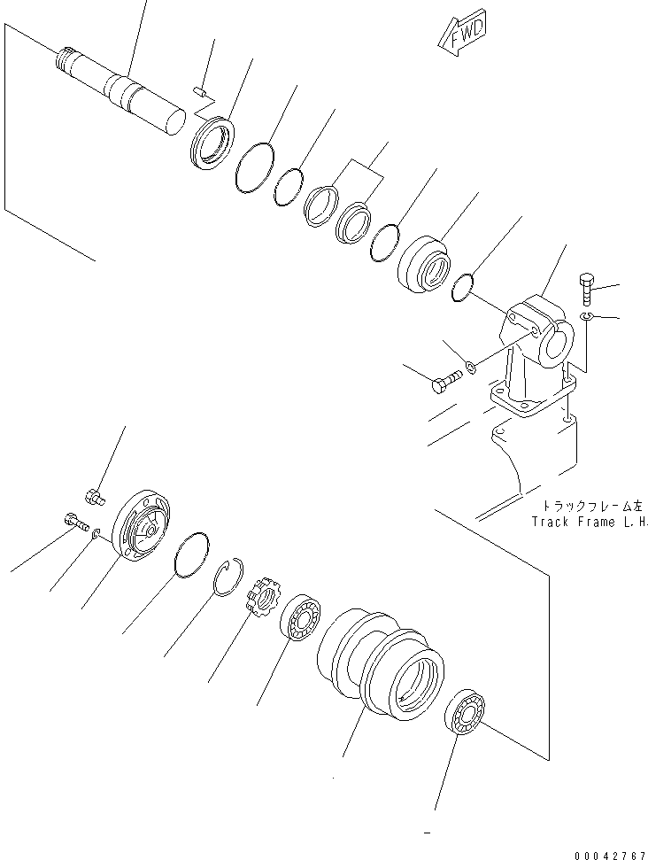 CARRIER ROLLER 17A-30-00730 KOMATSU