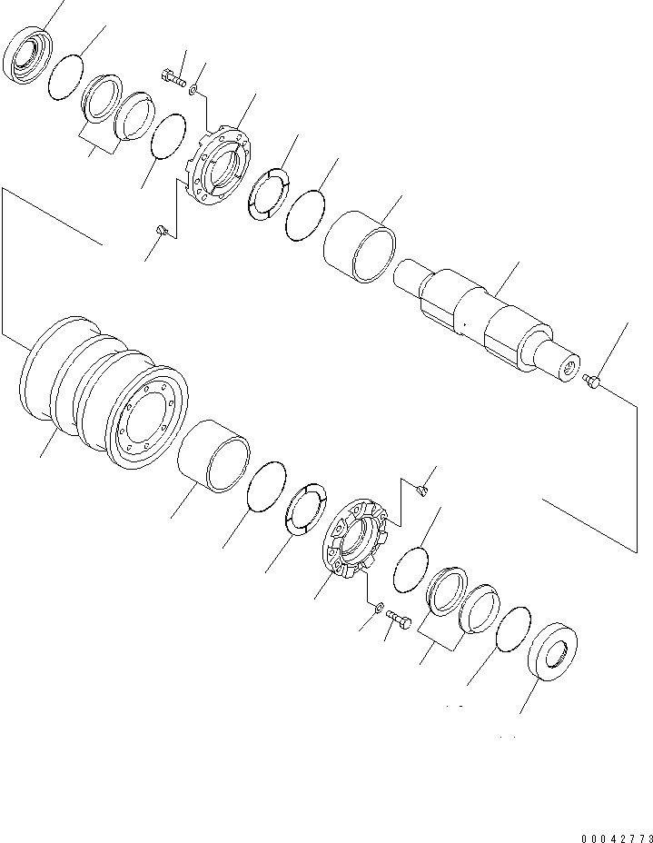 Опорный каток в сборе 17M-30-01330 KOMATSU