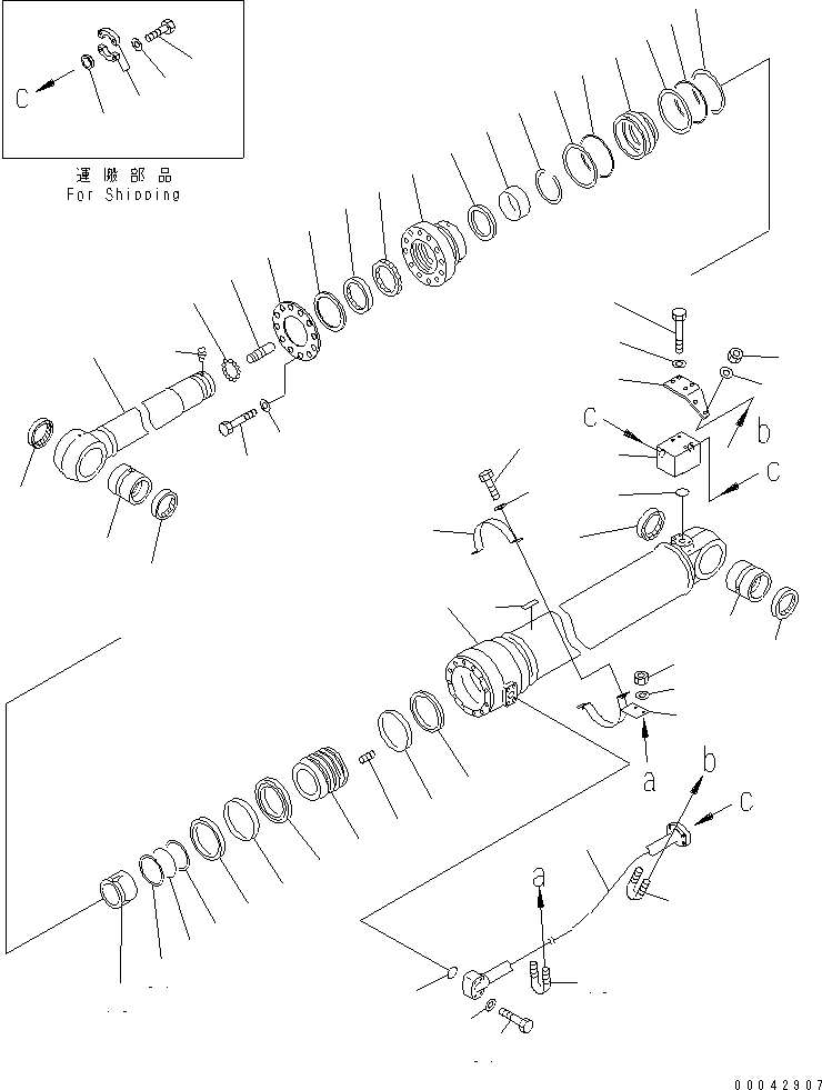 Цилиндр в сборе 707-01-0H080 KOMATSU