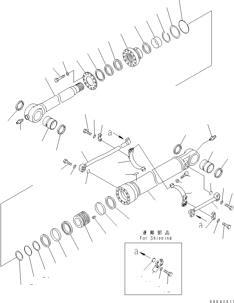 Цилиндр в сборе 707-01-0H090 KOMATSU