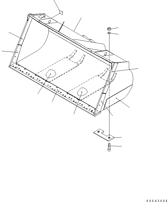 Пластина сварная 421-803-3D10 KOMATSU