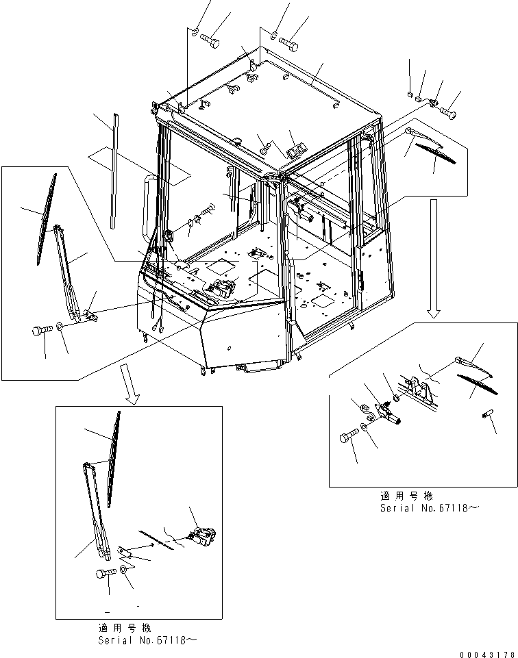 Мотор стеклоочистителя 421-926-3613 KOMATSU