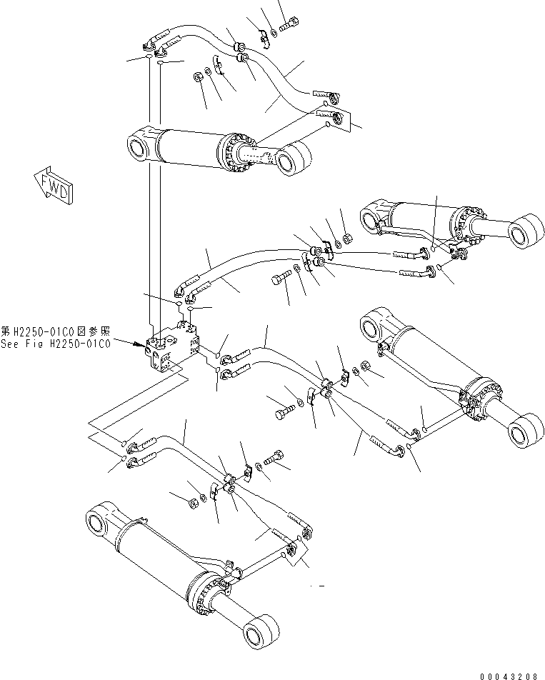 HOSE,L.H. 17M-61-46110 KOMATSU