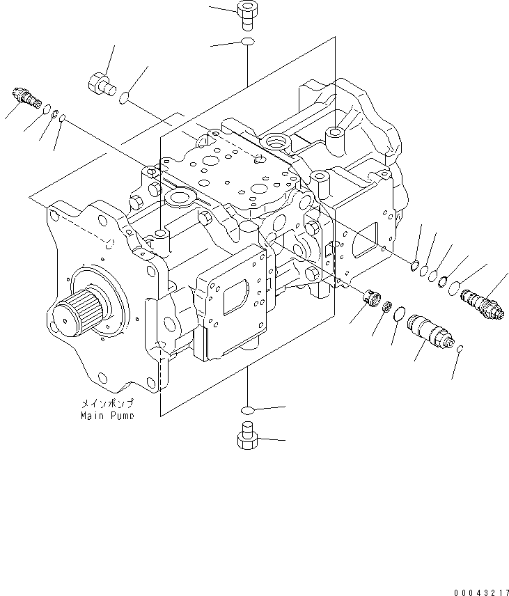 Клапан в сборе, предохранительный 708-2K-03420 KOMATSU