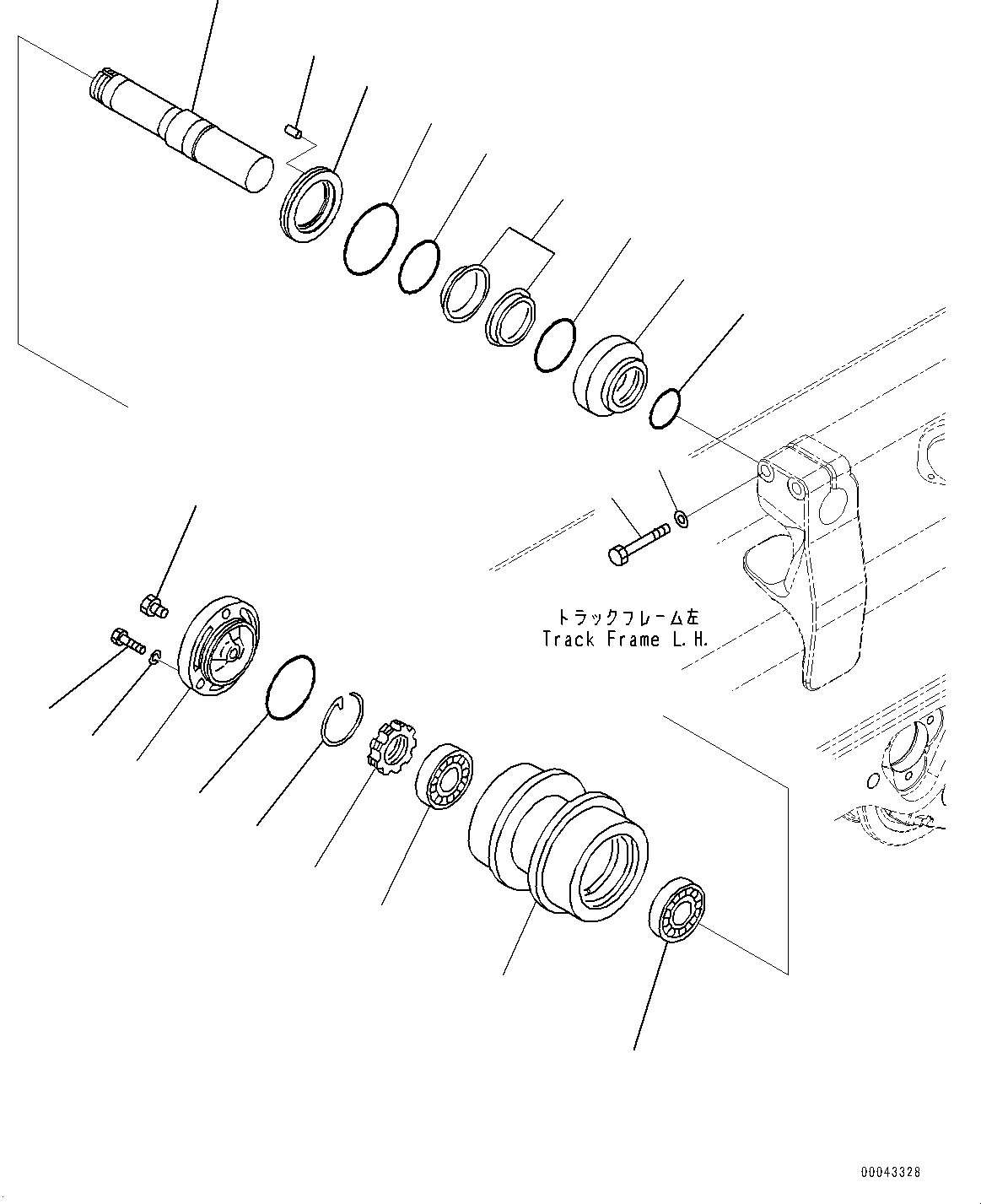 Carrier Roller Assembly 17A-30-00721 KOMATSU