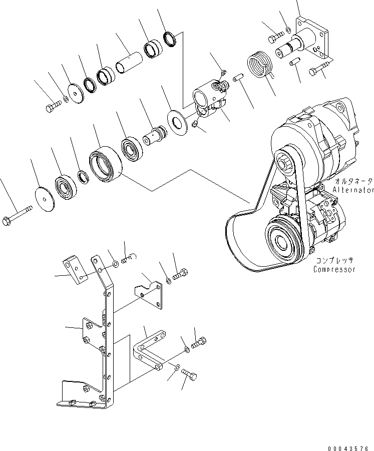 Tension Pulley Assembly 6245-81-6902 KOMATSU