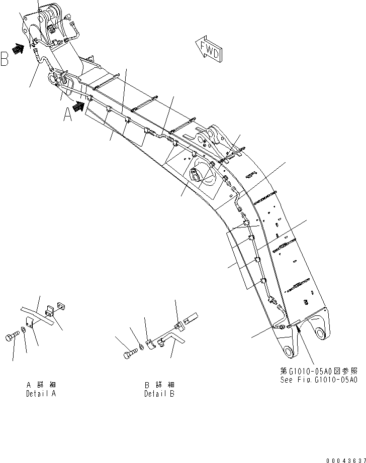 Трубка 21N-68-32430 KOMATSU