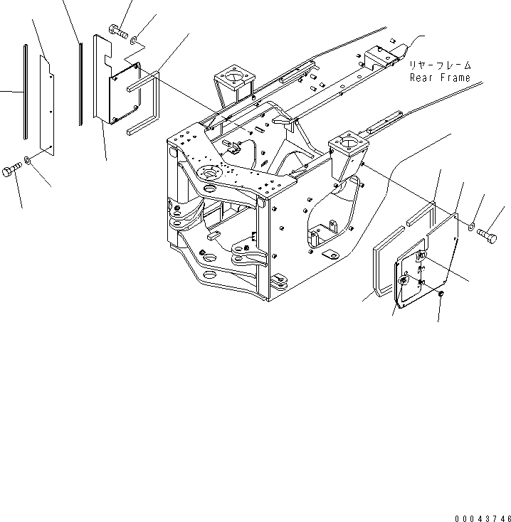 Крышка левая 423-S95-5170 KOMATSU