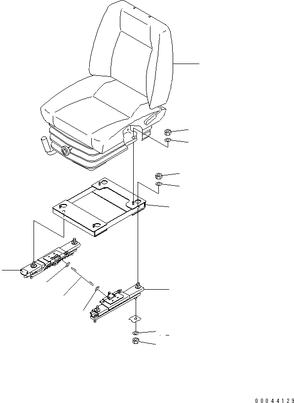 SEAT ASS'Y,PVC \0\195-57-46210 KOMATSU