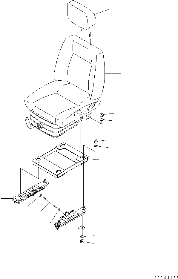 SEAT ASS'Y,FABRIC \0\195-57-46140 KOMATSU