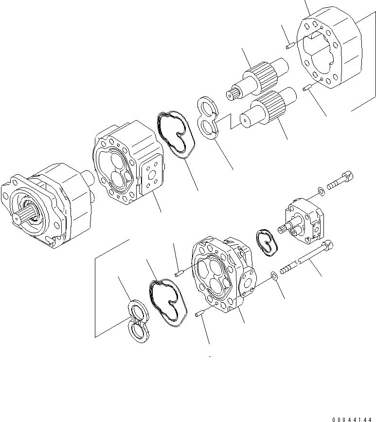 PUMP ASS'Y,SDR(30)63+50+SB(1)6 (705-95-07080) KOMATSU