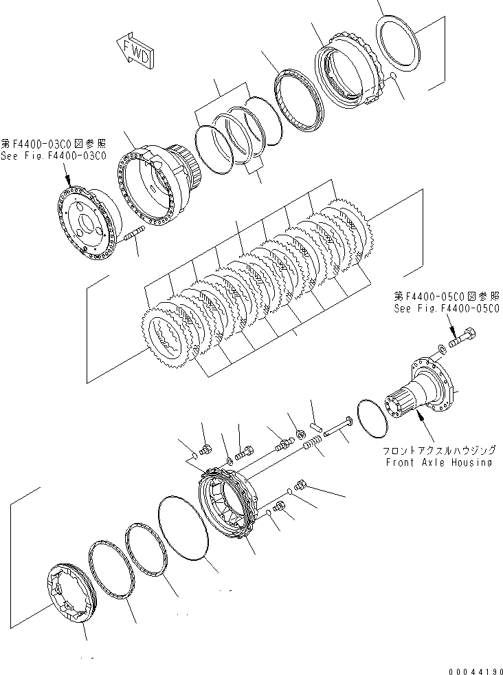 FRONT AXLE ASS'Y 425-22-20003 KOMATSU