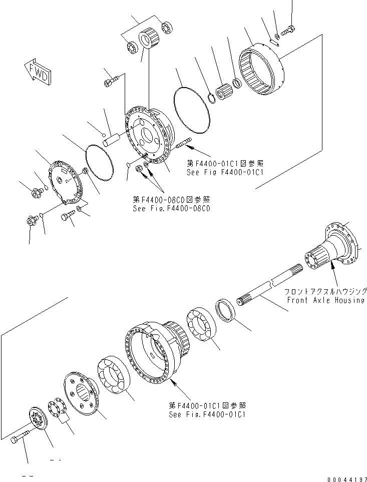 FINAL DRIVE ASS'Y,L.H. AND R.H. SIDE 425-22-22030 KOMATSU