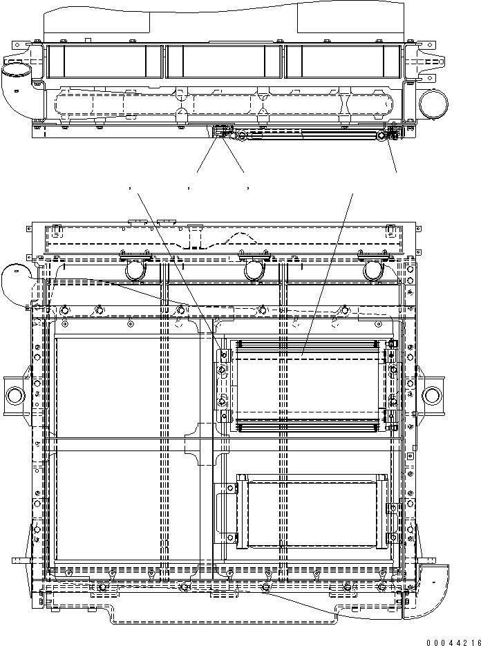 Конденсатор кондиционера в сборе 56D-07-21101 KOMATSU