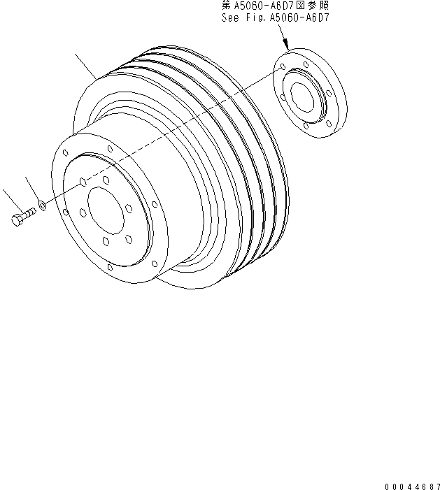 PULLEY¤ HARDENING 6245-61-3350 KOMATSU