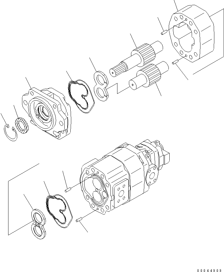 PUMP ASS'Y,SDR(30)80+80+SB(1)6 705-95-07100 KOMATSU