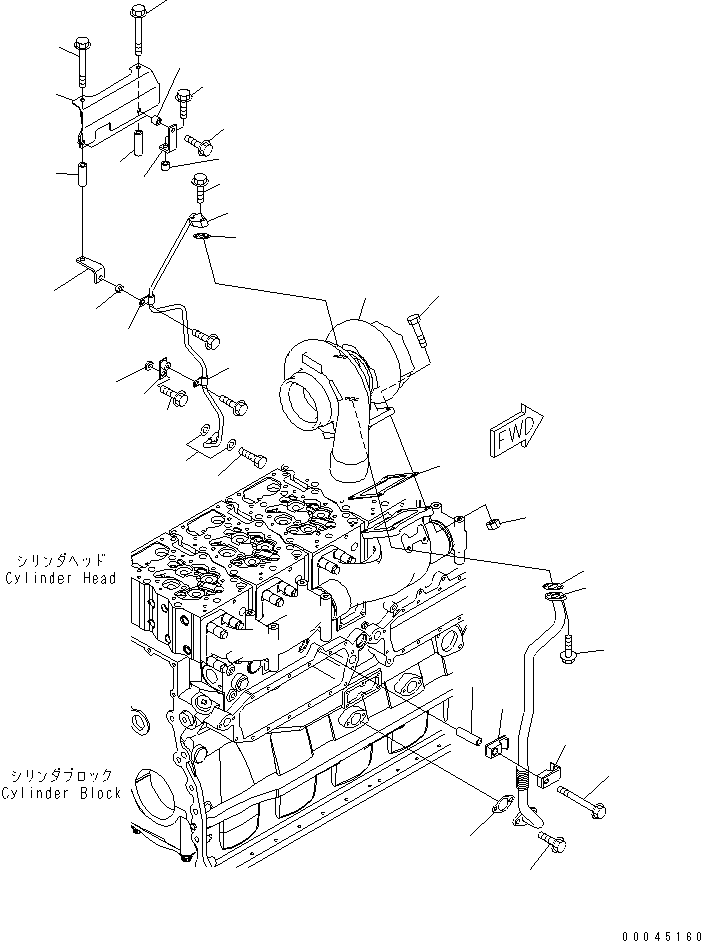 TURBOCHARGER ASS'Y,(SEE FIG.A1530-C6J4) (6502-52-5040) KOMATSU