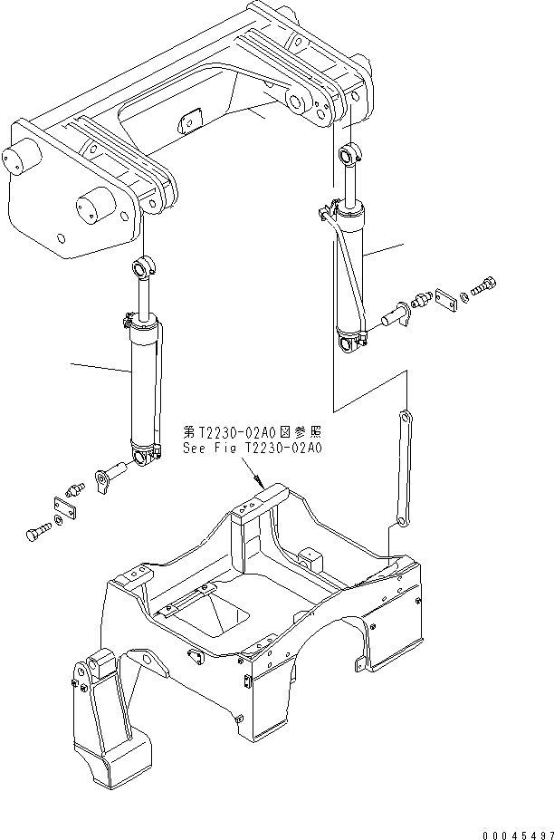 CYLINDER ASS'Y,FRONT 156-63-29700 KOMATSU