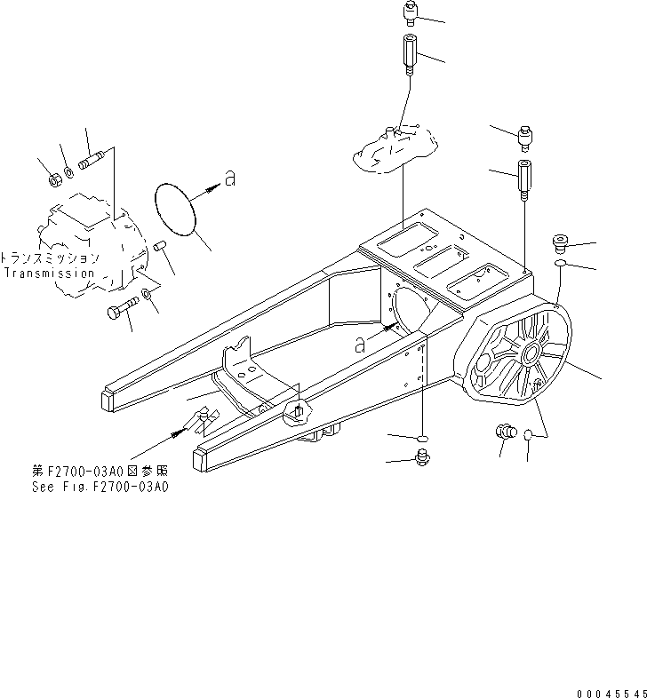 CASE FRAME ASS'Y,(NOISE SUPP.SPEC.FOR JAPAN) 154-862-7110 KOMATSU