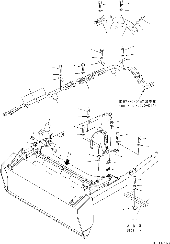 Трубка правая 154-922-3290 KOMATSU