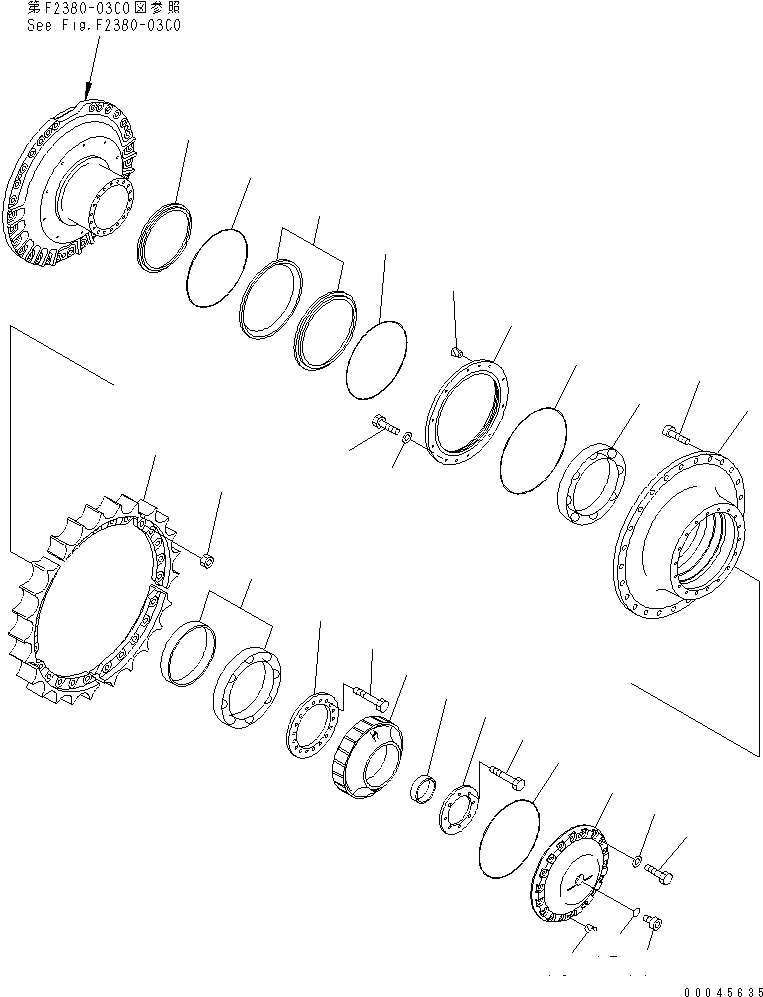 бортовой редуктор в сборе (195-27-00720) KOMATSU