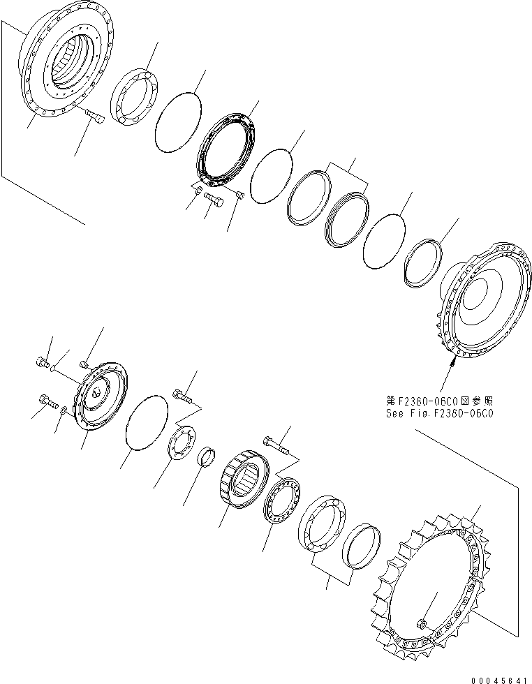 Бортовой редуктор в сборе (195-27-00730) KOMATSU