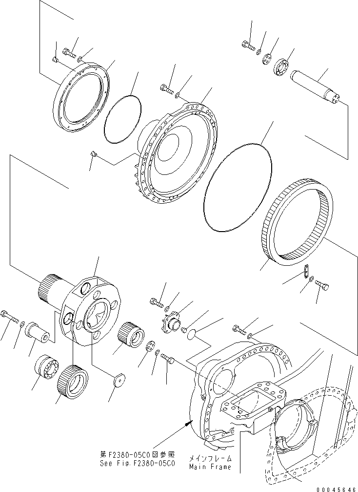 Крышка правая 195-27-34140 KOMATSU