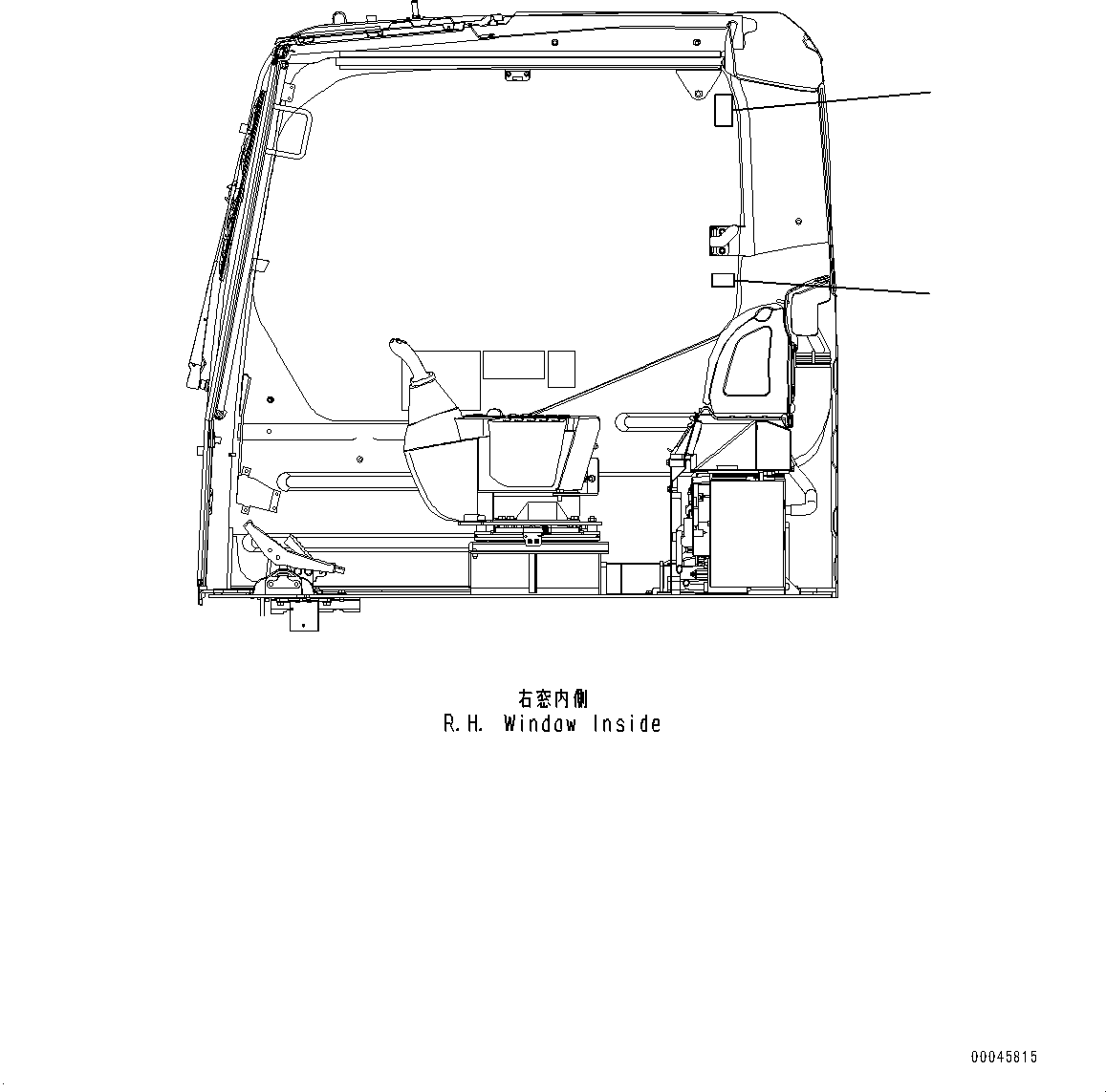 Plate, Warning, Window Lock 09803-07100 KOMATSU