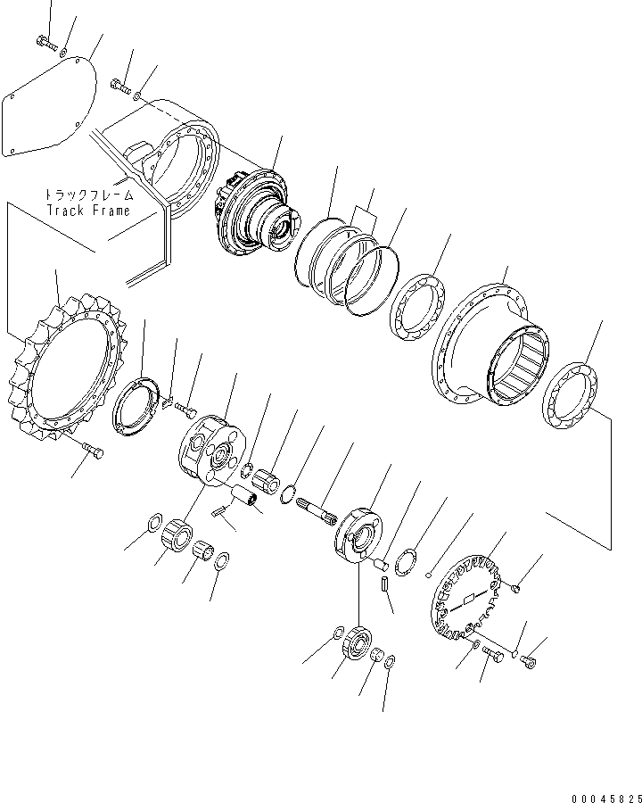 Бортовой редуктор в сборе 21K-27-00120 KOMATSU