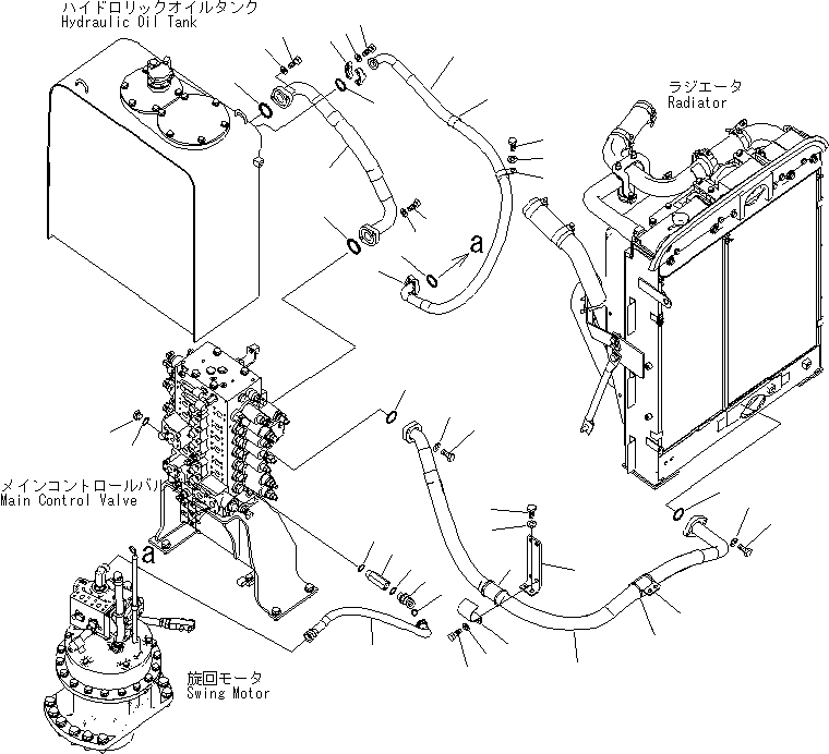 Шланг с торцевым уплотнением 02753-006A7 KOMATSU