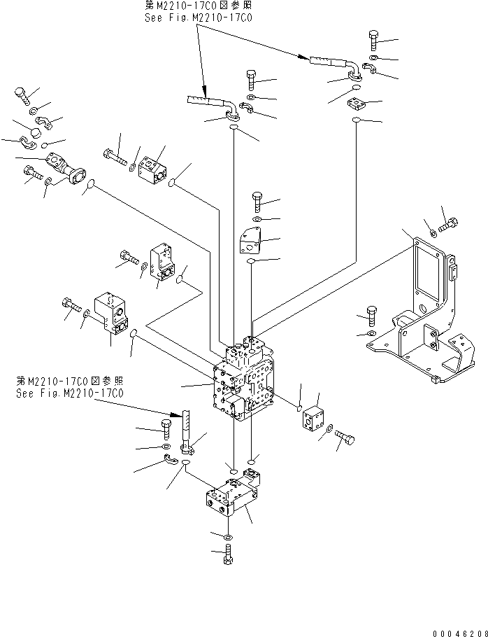 Угольник 195-61-43541 KOMATSU